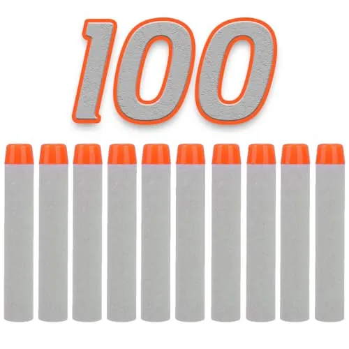 König Design Nerf Pfeile - 100 Stück Nerf Darts Nerf Munition Pfeile Dart Bullets Refill Darts Foam Pfeile für N-Strike Elite Blasters Series Hasbro Fortnite