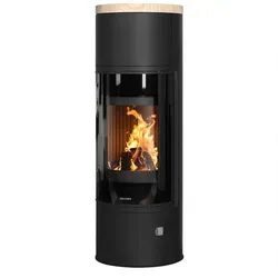 Oranier Kaminofen Arena W + 2.0 Sandstein 7 KW DIBt - Kaminofen mit 7 kW Leistung, ideal für bis zu 144 m³. Mit 85 kg Speichermasse für bis zu 13 Stunden Wärme nach Erlöschen des Feuers. Modernes Design und effiziente raumluftunabhängige Verbrennung.