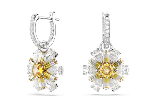 Swarovski Idyllia Drop-Ohrhänger - Ohrringe für Damen mit rhodiniertem Blumen-Design und strahlenden Swarovski Kristallen, die jedem Outfit einen frischen und eleganten Akzent verleihen.