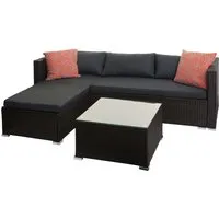 Poly-Rattan Garnitur MCW-F57, Balkon- und Garten Lounge-Set von MCW