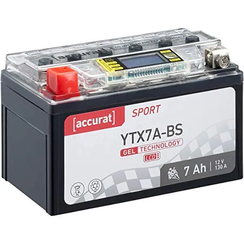 Accurat Motorradbatterie YTX7A-BS