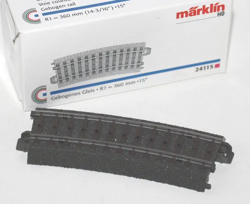 Märklin H0 24115 Gleis geb.r360mm,15 Gr. 