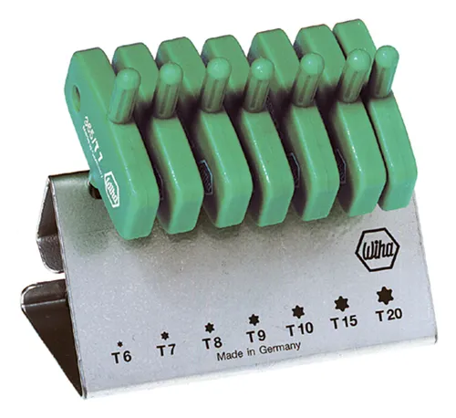 Wiha Schlüsselgriff-Schraubendreher T 6-20 im Ständer - 25624 - Schraubendreher mit Quergriff, ergonomischer Schlüsselgriff für müheloses Arbeiten und präzise Drehmomentübertragung.