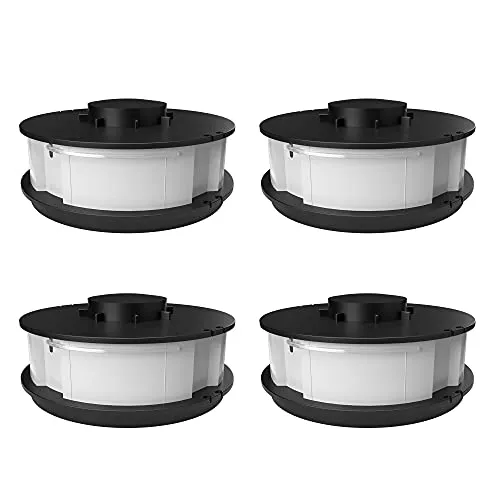 Ersatzspulen Spule passend für Einhell Elektro Rasentrimmer GC-ET 4530 Fadenspule Spule Trimmerspule Spulendeckel Haube Mähfaden für Rasentrimmer Freischneider Motorsense (4x Spule)