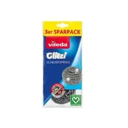 Glitzi Scheuerspirale 3er Set aus Edelstahl von Vileda