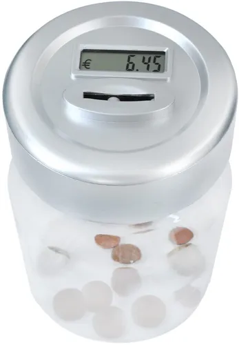 Digitale Spardose Sparschwein Münzzähler Sparbüchse mit Zählwerk und LED Anzeige