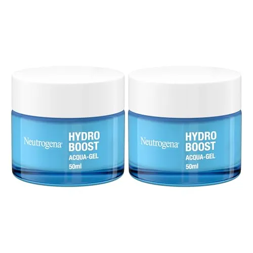 Neutrogena Hydro Boost Water Gel, Gesichtscreme Light Gel auf Wasserbasis, Gesichtscreme Hyaluronsäure für intensive Feuchtigkeit für Mischhaut und sensible Haut, 2 x 50 ml - Amazon Exklusiv