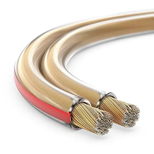 MANAX SC22075 Lautpsrecherkabel (Zwillingslitze) 2x0,75mm² (Boxenkabel/Audiokabel), 25,0m, transparent