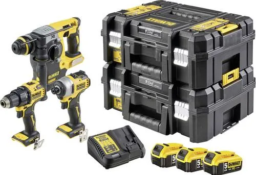 DEWALT DCK377P3T Akku-Bohrschrauber & Akku-Schlagschrauber - Akkuschrauber-Set mit bürstenloser Motor-Technologie für längere Laufzeiten und höhere Lebensdauer. Kompakt und leicht für präzises Arbeiten in allen Situationen.