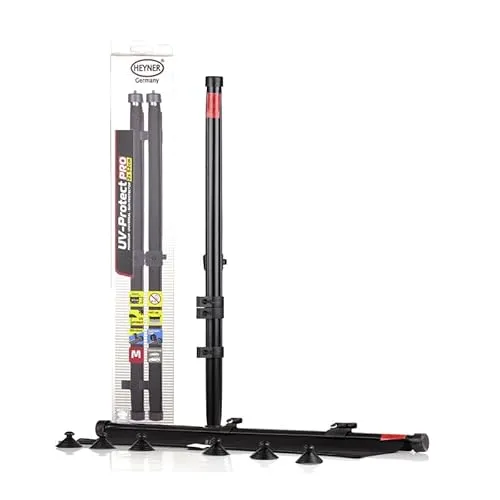 HEYNER® Auto-Sonnenrollo 2 x 52 x 55 cm Autofenster Sonnenblende UV Schutz mit Saugnapf & Einhand-Einrollfunktion Sonnenschutz Auto LKW Babys Kinder