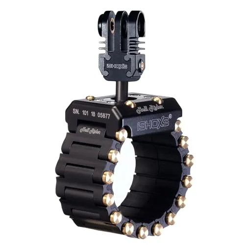 iSHOXS Hell Rider – Robuster Halter für GoPro, DJI, Akaso, Insta360 | Montage für Motorrad, Fahrrad & Sportfahrzeuge | Für Rohre Ø 15-42 mm, erweiterbar bis 200 mm | Antivibration & Silikonschutz