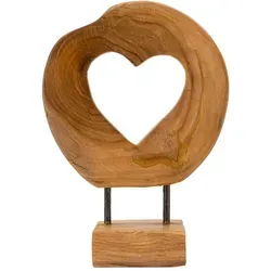 Produktbild Teakholz-Skulptur Braun 20x28x10 cm