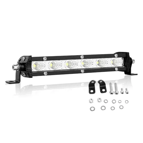 Willpower 17,8 cm 30 W LED-Arbeitslichtleiste, einreihig, LED-Lichtleiste, Flutlicht, wasserdicht, Nebelscheinwerfer, Offroad-Fahrlichter für 4 x 4, Traktor, LKW, Boot, ATV, UTV, SUV