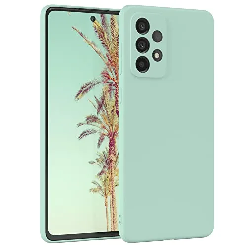 EAZY CASE - Silikonhülle für Galaxy A73 5G Hülle Silikon Case Grün weich stoßfeste Handyhülle Schutzhülle mit Kameraschutz Dünn Premium Schutz Cover TPU Phone Bumper in Pastell Mintgrün Matt