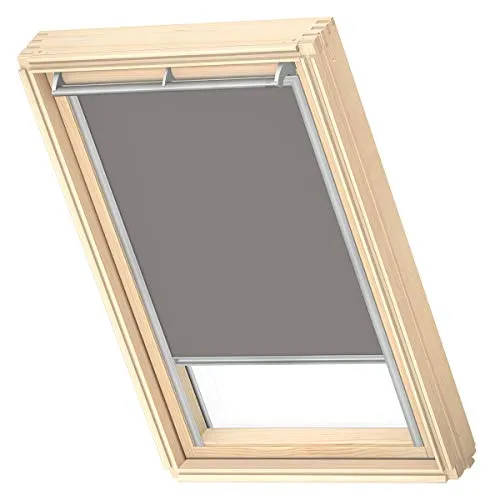 VELUX Original Dachfenster Verdunkelungsrollo, mit Grauer Führungsschiene, Grau, für M04
