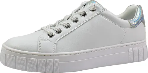MARCO TOZZI Damen Sneaker flach Vegan, Weiß (White comb) 38 EU - Damen-Sneaker mit softiger Feel me Sohle für optimalen Tragekomfort und das Gefühl, wie auf Wolken zu laufen. 100% vegan und ideal für modebewusste Frauen.