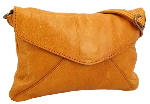 Gusti Leder Handtasche – Karisma Vintage Briefform Ledertasche für Damen, Braun - Stylische Umhängetasche im Vintage-Look –
