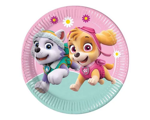 Procos Pappteller Pappteller Paw Patrol Skye and Ever 8Stk./23cm FSC