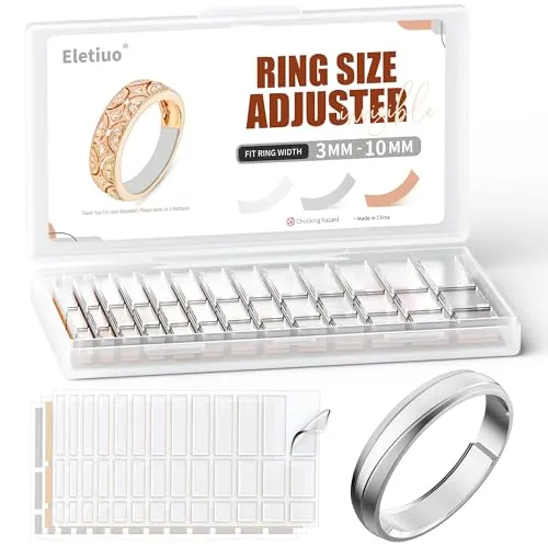 Ringgrößenversteller, lose Ringe, unsichtbarer Reduzierer, Schmuckschutz, Größenspanner, Montierer, Reduzierstück für breite Ringe, Mehrfachgrößenversteller, 6 Blatt/234 Stück (transparent)