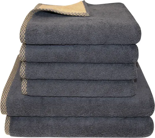 Dyckhoff Handtuch Set Golden Shades Rhomb in gold von Dyckhoff