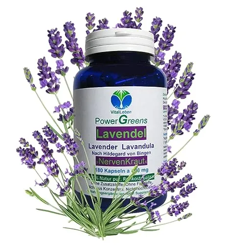 LAVENDEL 180 Kapseln - Natürliches Blütenpulver für Entspannung - 180 Kapseln mit echtem Lavendelblütenpulver, ohne Zusatzstoffe. Ideal zur Unterstützung der inneren Ruhe und Ausgeglichenheit im Alltag. Lactose- und glutenfrei, für eine unkomplizierte Einnahme.