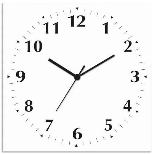 ARTLAND Wanddeko Wanduhr Lautlos 30x30 cm - Wanduhren, geräuschloses Uhrwerk für eine entspannte Atmosphäre – ideal für Wohnzimmer, Schlafzimmer oder Büro. Made in Germany, langlebig und stilvolles Design.
