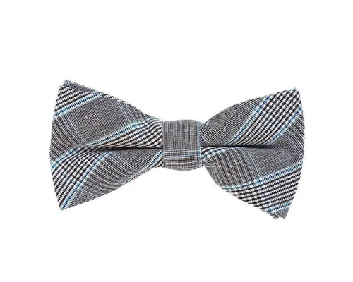 DonDon Fliege 12 x 6 cm kariert aus Baumwolle Retro Style (Packung, 1-St) bereits gebunden, verstellbar, kariert, Tweed-Look