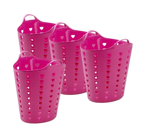 Kreher Wäschekorb flexibler Tragekorb 65 Liter (Set/Farbe wählbar) (4 St)