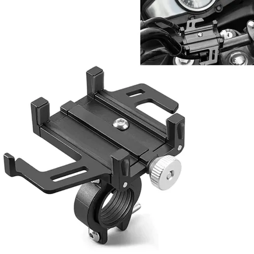 Tourtecs Smartphone-Halterung Motorrad PH1 - Aluminium Handyhalter für Lenker, sicherer Halt und einfache Montage, ideal für Navigation während der Fahrt auf Motorrädern, Quads und Rollern.