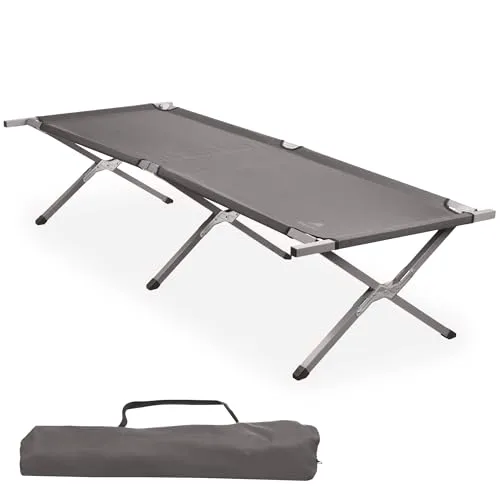 CampFeuer Feldbett | Grau | Belastbar bis 200kg - Sonstiges - Stabile Feldliege, ideal für Camping und Garten, mit Tragetasche für einfachen Transport und beeindruckender Komfort.