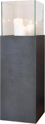 VIVANNO Windlicht-Säule Candela in schwarz von VIVANNO