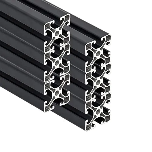 SCHMIDT Aluminium-Profil 40x40mm Nut 8 - 6 Stück 2000mm - Aluminiumkanäle für individuelle Projekte - 6 leichte, rostfreie Alu Nutprofile in Anthrazit für hohe Stabilität und Witterungsbeständigkeit, ideal für Konstruktionen.