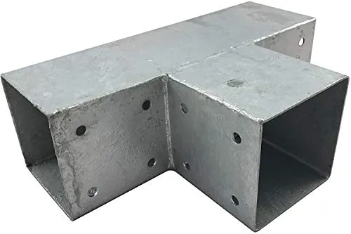 Loggyland Holzverbinder ~ Eckverbinder ~ Pfostenverbinder für 3 x Kantholzbalken 7 x 7 cm