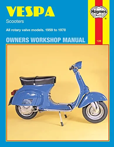 Vespa Scooters (59 - 78) von Haynes Publishing - Taschenbuch für Vespa Enthusiasten, bietet umfassende Anleitungen und Tipps für alle Rotary Valve Modelle der beliebten Scooter.