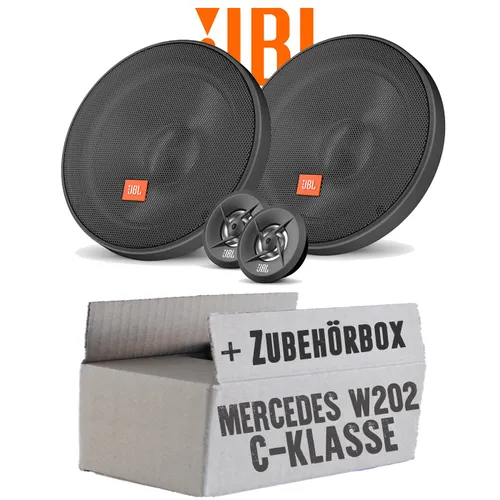 JBL Lautsprecher für Mercedes C-Klasse W202 - 16cm Boxen Auto - Car-HiFi-Lautsprecher, hochwertiger Klang und passgenaues Einbauset für optimale Audioqualität in Ihrem Fahrzeug.