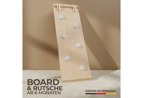 Kindaholz Klettergerüst Pikler-Kletterdreieck + Kletterbogen + 2-in-1-Rutsche