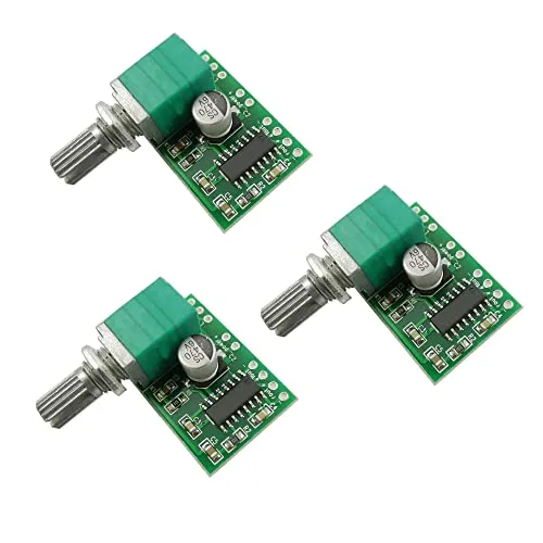 Aihasd 3 Stück PAM8403 Mini Audio-Verstärkerplatine DC 5 V 3W + 3W Digitaler Audioverstärker Leistungsverstärkermodul mit Potentiometer USB-Netzteil