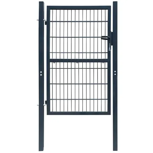 vidaXL Zauntor Stahl 106x248 cm Anthrazit - Gartentor aus pulverbeschichtetem Stahl, rost- und korrosionsbeständig. Ideal für Sicherheit und stilvollen Zugang zu Ihrem Garten. Robust und langlebig.