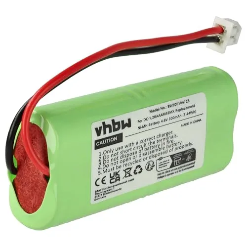 vhbw Akku kompatibel mit Dogtra 622 NCP, 800 NCP, BP-12 Transmitter, BP-12RT Transmitter Hundehalsband Hunde-Trainer (300mAh, 4,8V, NiMH)