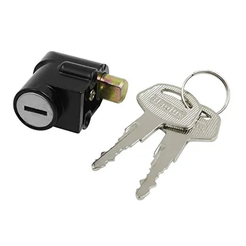 sourcing map Edelstahl Motorrad Lenkung Lock w zwei Schlüssel de