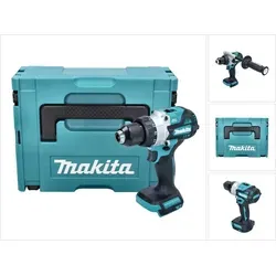 Makita DHP 486 ZJ Akku Schlagbohrschrauber 18 V - Akkuschrauber mit 130 Nm und bürstenlosem Motor, ideal für anspruchsvolle Bohr- und Schraubarbeiten. Inklusive Makpac Koffer für einfache Aufbewahrung.