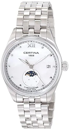 Damenuhr Certina C0332571111800 - Elegante Damenuhr aus Edelstahl mit grauem Armband und Saphirglas, ideal für stilbewusste Frauen.