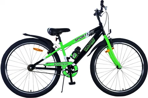 Volare Sportivo Kinderfahrrad 26 Zoll - Grün mit Handbremsen - Jugend- & Kinderfahrräder: Hochwertiges 26-Zoll Fahrrad mit zwei Handbremsen für maximale Sicherheit. Verstellbarer Lenker und lange Sattelstütze für lange Nutzungsdauer.
