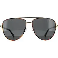 Polaroid Aviator Unisex Gold Havanna Grau Polarisierte Sonnenbrille