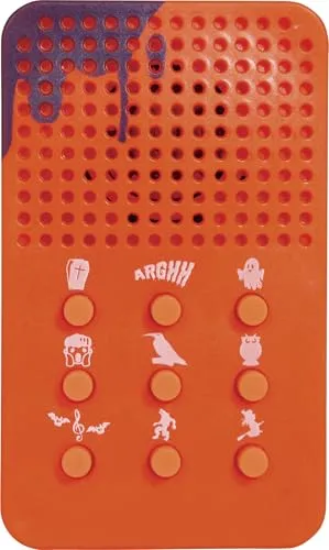 FIESTAS GUIRCA | Terror Lautsprecher - Geräusche für Halloween Partys - Ideal für gruselige Umgebungen und Schreckensszenarien - Orange