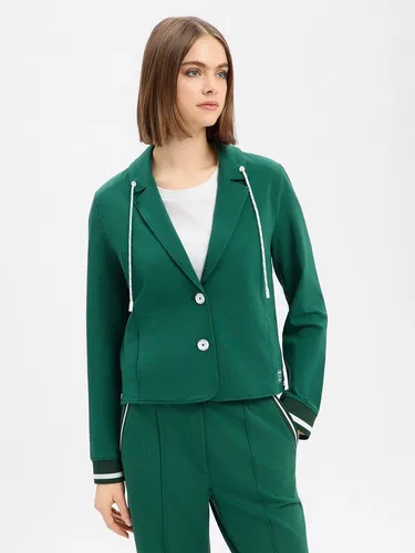 Damen Blazer aus Baumwoll-Mix Größe 38 - Sportlicher Blazer in modernem Design mit geradem Schnitt aus Baumwolle, Modal und Elastan. Ideal für vielseitige Outfits, mit femininem Revers und praktischen Seitentaschen.