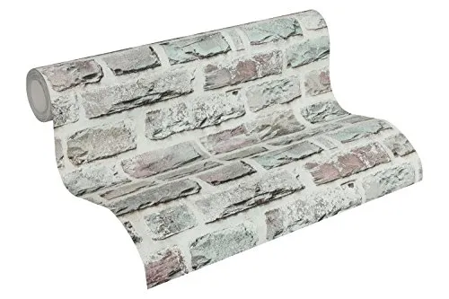 Trendwalls Vliestapete Stone Tapete in Naturstein Optik fotorealistische Steintapete Naturstein 10,05 m x 0,53 m naturfarben scheuerbeständig restlos trocken abziehbar Made in Germany