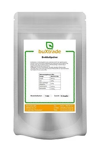 Brokkoli Pulver | Rohkostqualität | Smoothie | Gemüsesaft |Broccoli Powder | Buxtrade 100 g