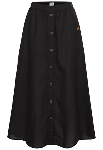 camel active Damen A-Linienrock mit elastischem Bund in schwarz von camel active