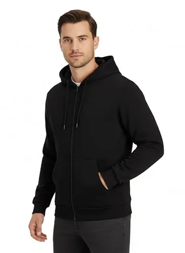 JACK & JONES Male Hoodie mit Reißverschluss Basic - Kapuzenpullover für Herren, bequem mit Reißverschluss und praktischer Kapuze, ideal für lässige Outfits und den Alltag.